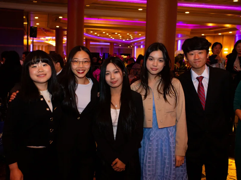 The five Future Asian American Leadership Scholarship recipients together at the Celebrating Life 2024 Gala.