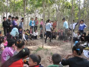 Snacks at a center event, Henan children's center.