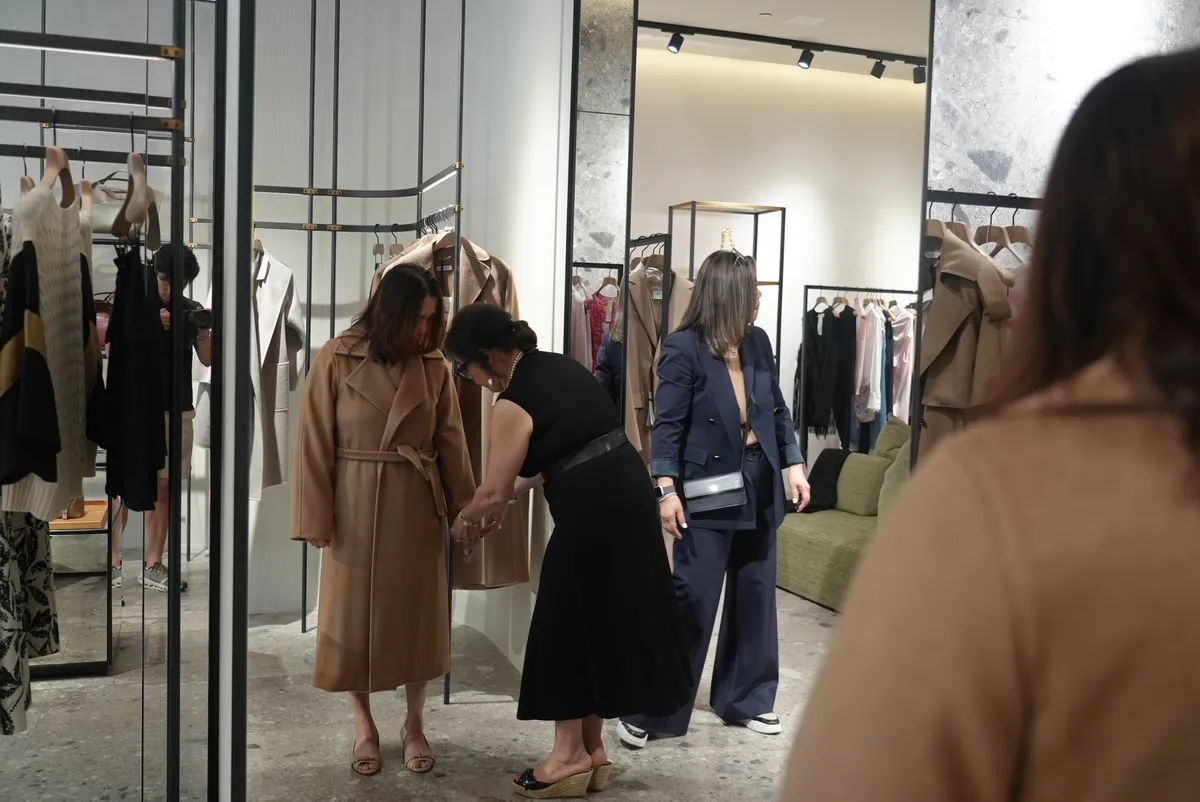 A moment from the Max Mara Shopping Event.